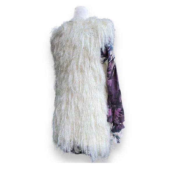 BCBGMaxarzia Faux Fur Sweater Vest
Sz XS/S Ivory White Boho Retro 70s Long Line - Picture 9 of 12